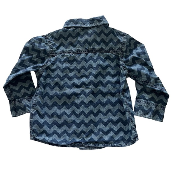 OshKosh B'Gosh Toddler Boys Denim Long Sleeve Button Down Shirt Size 2T - Picture 6 of 6